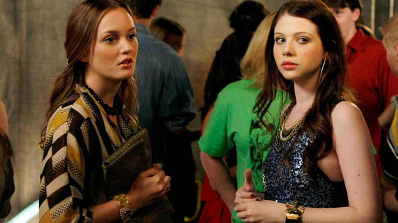 Blair and Georgina looking shocked on Gossip Girl