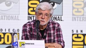 George Lucas at the Sneak Peek of the Lucas Museum of Narrative Art at the 2025 Comic-Con International: San Diego held at San Diego Convention Center on July 27, 2025 in San Diego, California.