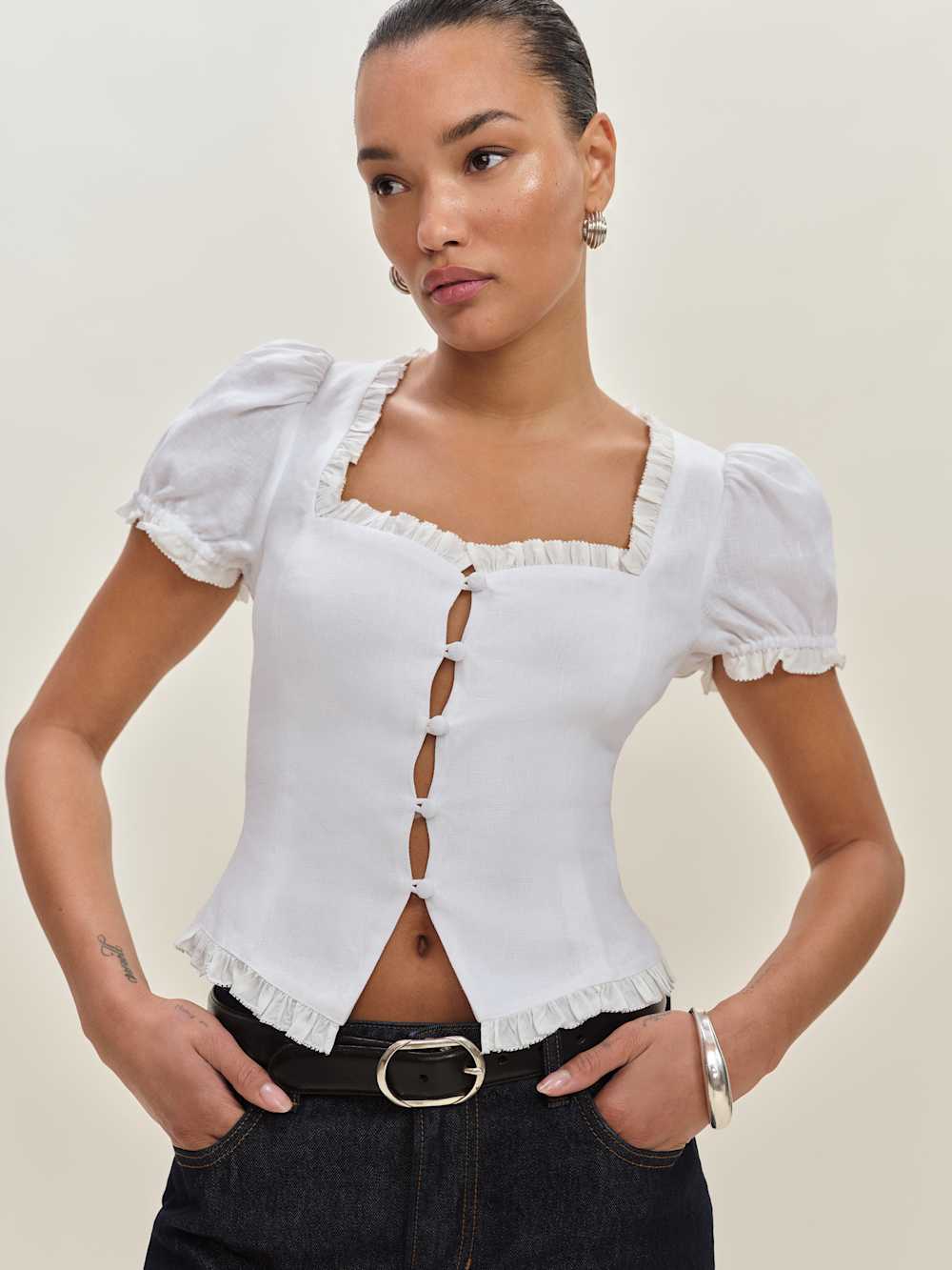 Rosemary Linen Top