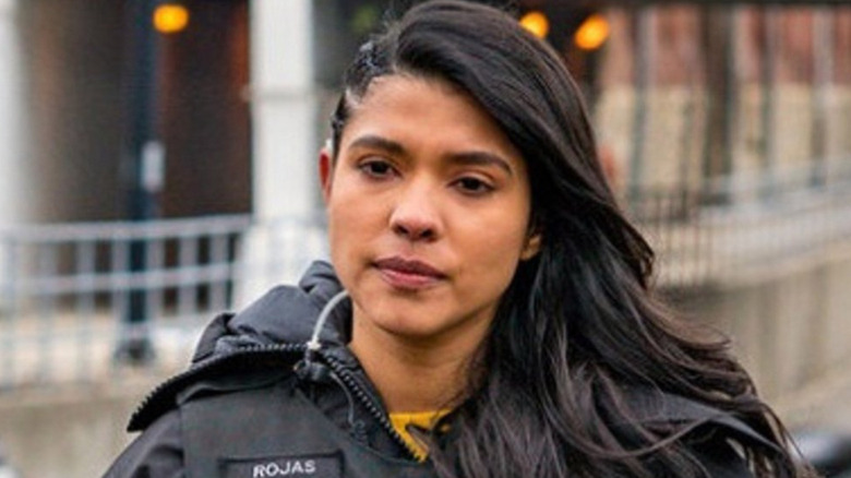Vanessa Rojas (Lisseth Chavez) takes in the scene during an episode of Chicago P.D.