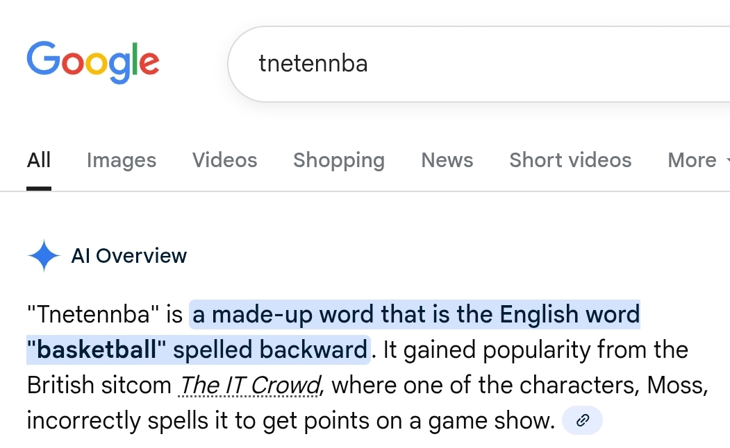 Silly monkey, backwards it would be ti