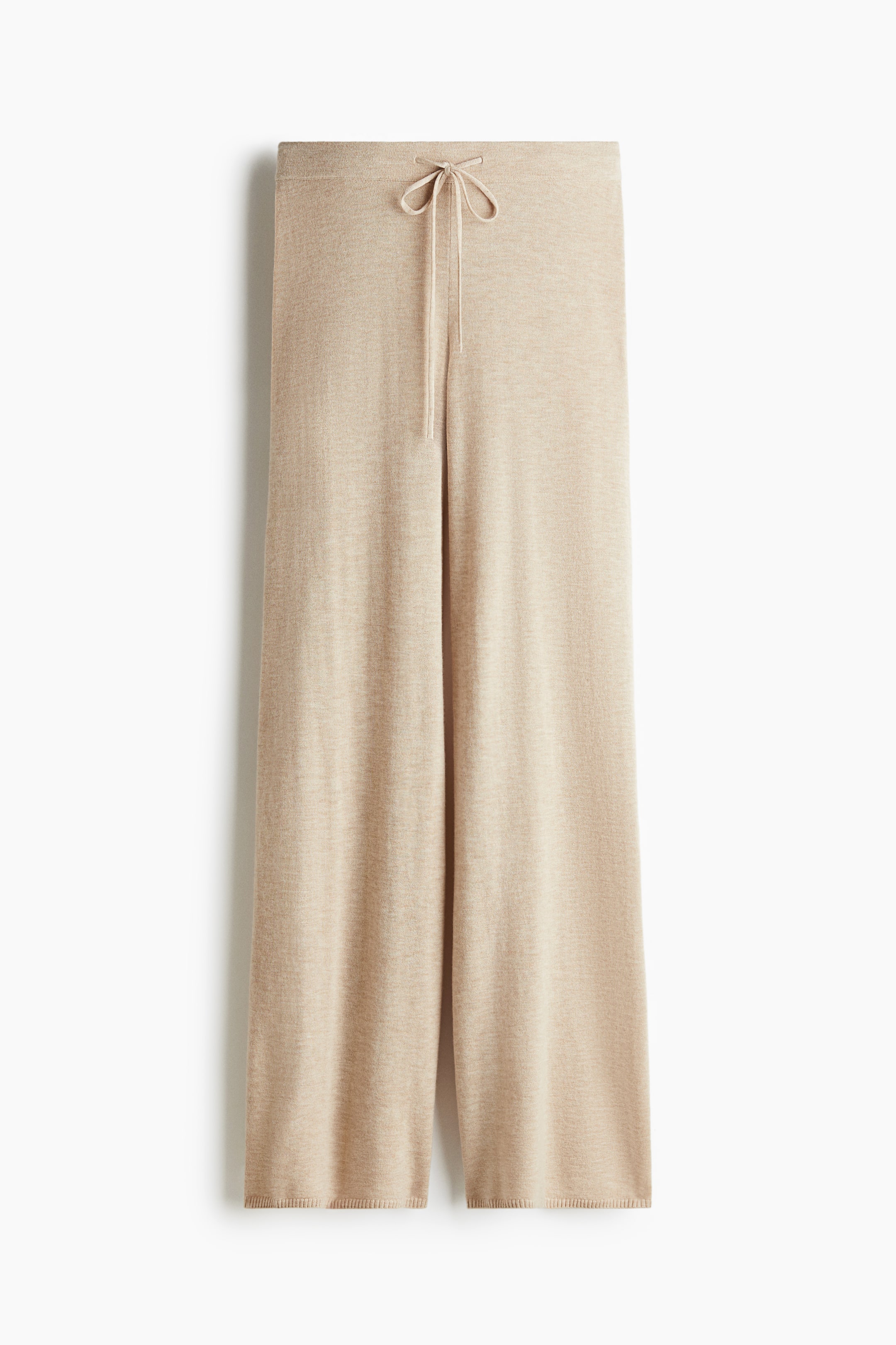 Cashmere-Blend Trousers - Light Beige Marl