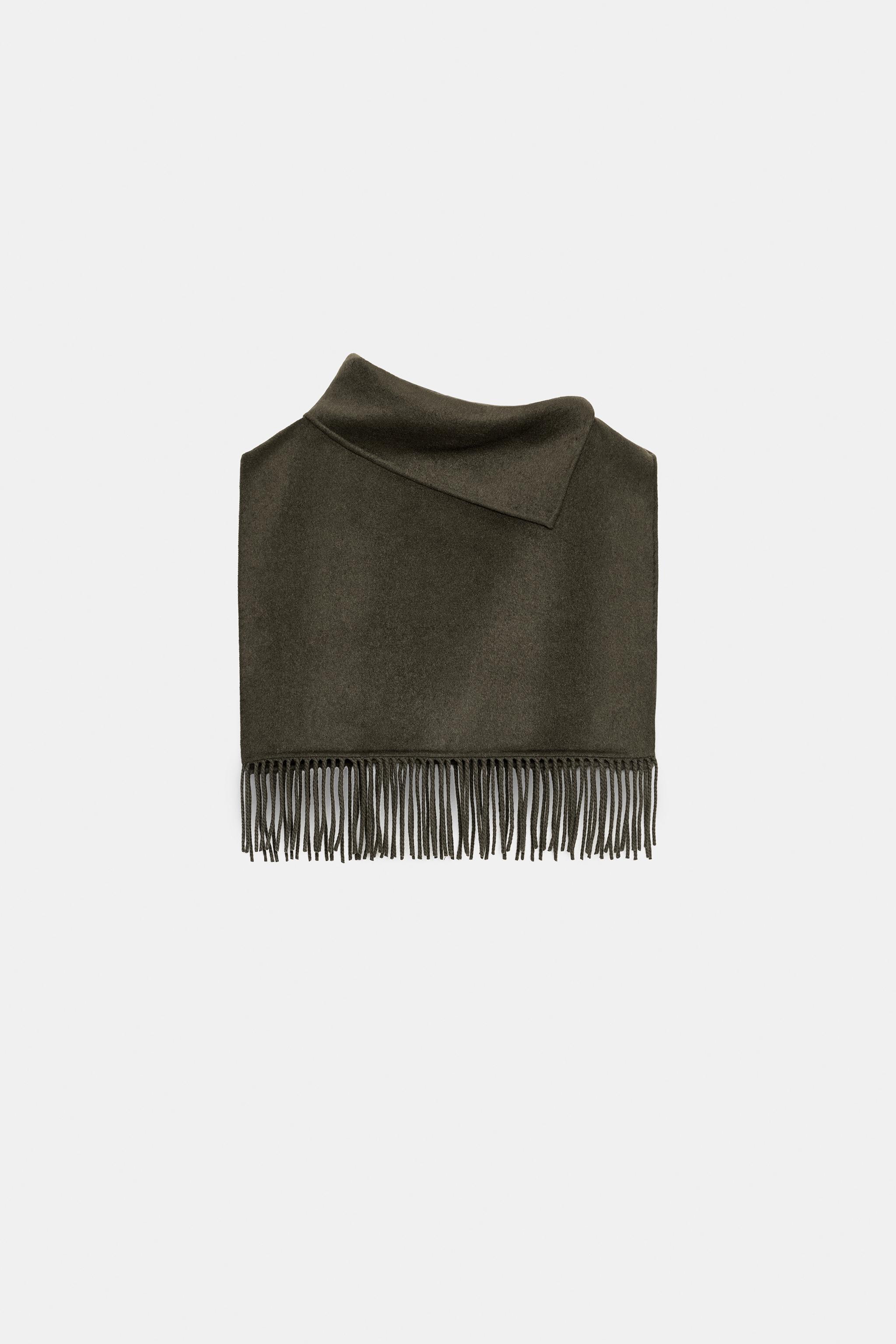Fringed Wool Short Cape