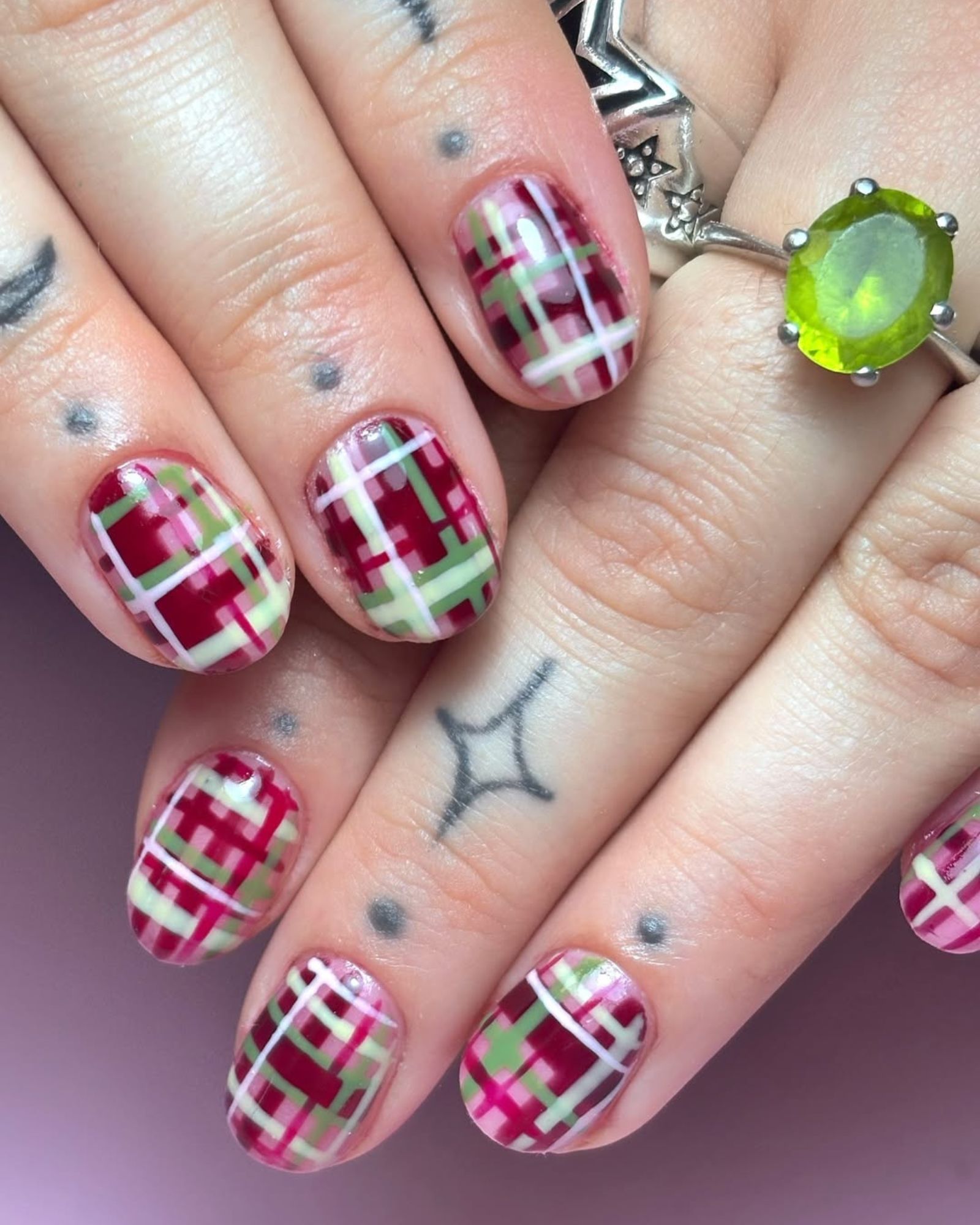 Checkered Nails @studiokikimcr