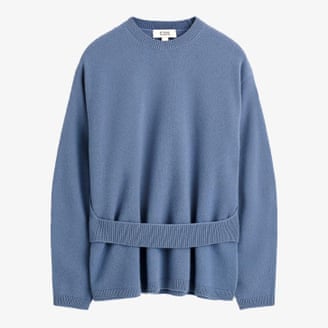 Cos Belt-detail merino sweater.